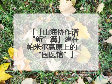 「山海协作谱“新”篇」建在帕米尔高原上的“国医馆”