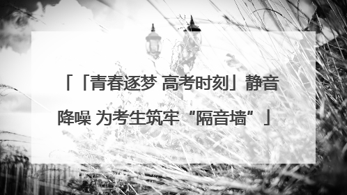 「青春逐梦 高考时刻」静音降噪 为考生筑牢“隔音墙”