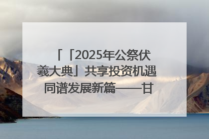 「2025年公祭伏羲大典」共享投资机遇 同谱发展新篇——甘肃省文旅产业链招商引资推介会侧记