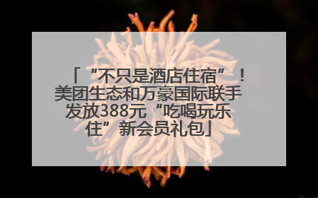 “不只是酒店住宿”！美团生态和万豪国际联手发放388元“吃喝玩乐住”新会员礼包