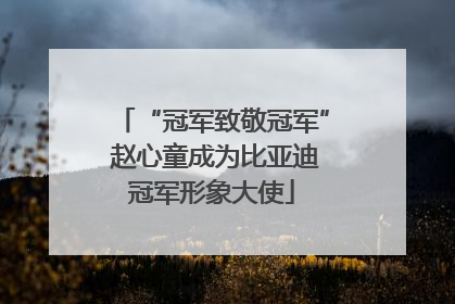 “冠军致敬冠军” 赵心童成为比亚迪冠军形象大使