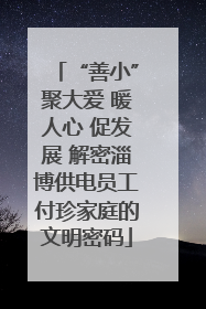 “善小”聚大爱 暖人心 促发展 解密淄博供电员工付珍家庭的文明密码