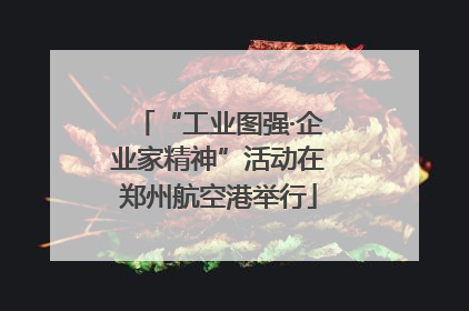 “工业图强·企业家精神”活动在郑州航空港举行