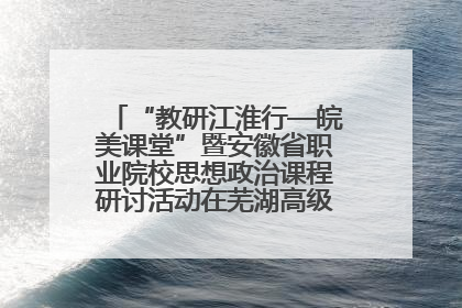 “教研江淮行—皖美课堂”暨安徽省职业院校思想政治课程研讨活动在芜湖高级职业技术学校举行