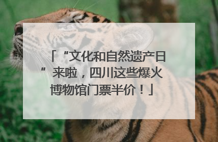 “文化和自然遗产日”来啦，四川这些爆火博物馆门票半价！