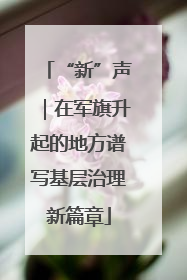 “新”声｜在军旗升起的地方谱写基层治理新篇章
