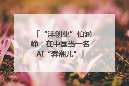 “洋创业”伯涵峥：在中国当一名AI“弄潮儿”