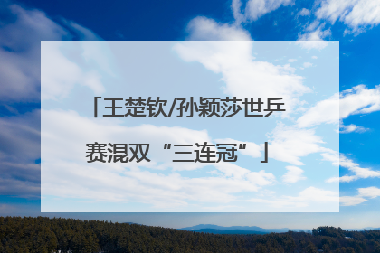 王楚钦/孙颖莎世乒赛混双“三连冠”