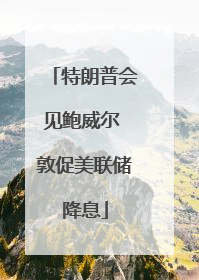 特朗普会见鲍威尔 敦促美联储降息