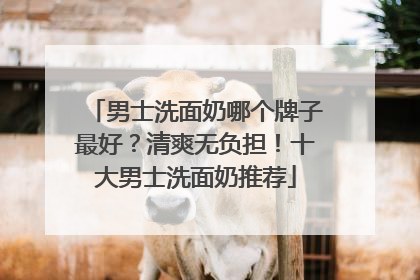 男士洗面奶哪个牌子最好？清爽无负担！十大男士洗面奶推荐