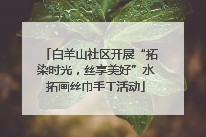白羊山社区开展“拓染时光，丝享美好”水拓画丝巾手工活动