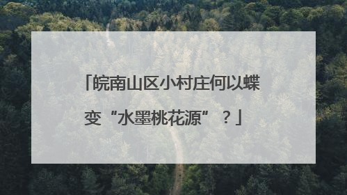 皖南山区小村庄何以蝶变“水墨桃花源”？