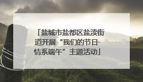 盐城市盐都区盐渎街道开展“我们的节日·情系端午”主题活动