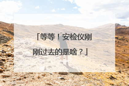 等等！安检仪刚刚过去的是啥？