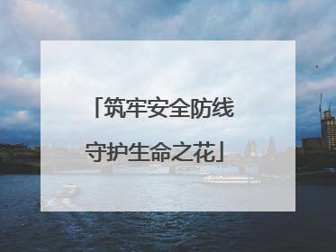 筑牢安全防线 守护生命之花