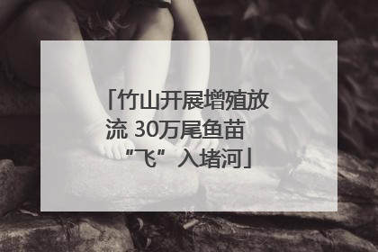 竹山开展增殖放流 30万尾鱼苗“飞”入堵河
