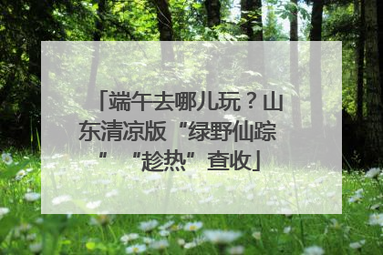 端午去哪儿玩？山东清凉版“绿野仙踪”“趁热”查收