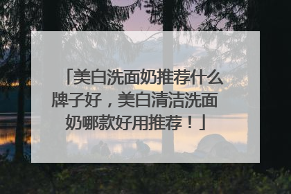 美白洗面奶推荐什么牌子好，美白清洁洗面奶哪款好用推荐！