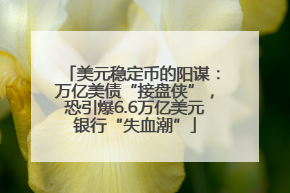 美元稳定币的阳谋：万亿美债“接盘侠”，恐引爆6.6万亿美元银行“失血潮”