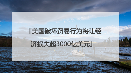 美国破坏贸易行为将让经济损失超3000亿美元