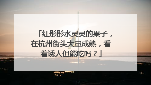 红彤彤水灵灵的果子，在杭州街头大量成熟，看着诱人但能吃吗？