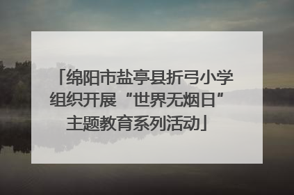 绵阳市盐亭县折弓小学组织开展“世界无烟日”主题教育系列活动