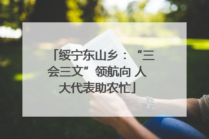 绥宁东山乡：“三会三文”领航向 人大代表助农忙