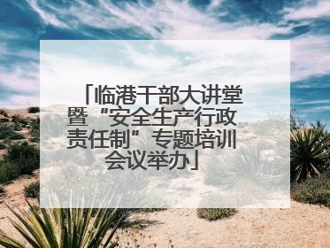 临港干部大讲堂暨“安全生产行政责任制”专题培训会议举办