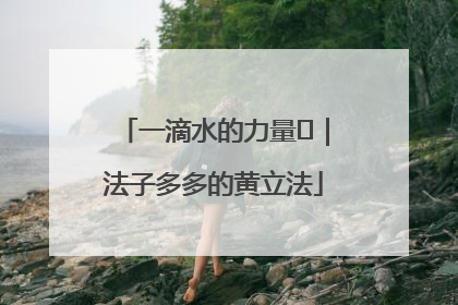 一滴水的力量⑬｜法子多多的黄立法