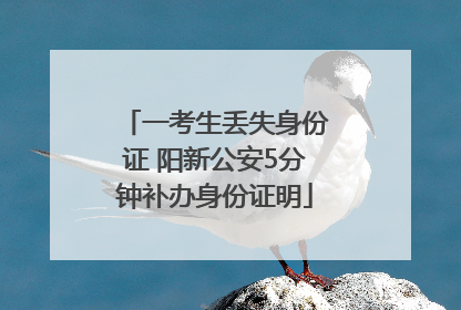 一考生丢失身份证 阳新公安5分钟补办身份证明