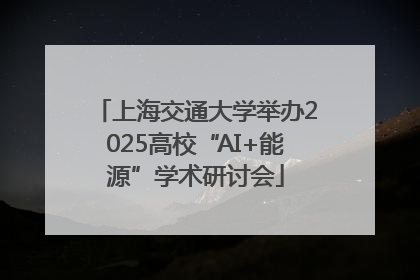 上海交通大学举办2025高校“AI+能源”学术研讨会
