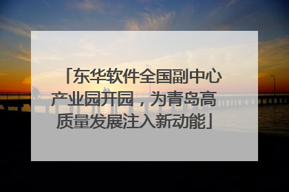 东华软件全国副中心产业园开园，为青岛高质量发展注入新动能