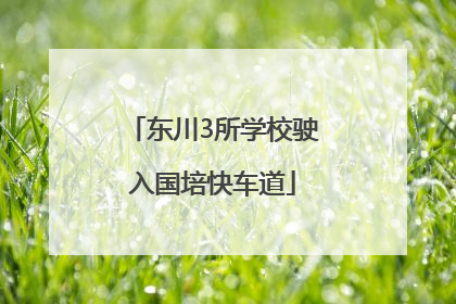 东川3所学校驶入国培快车道