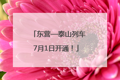 东营—泰山列车7月1日开通！