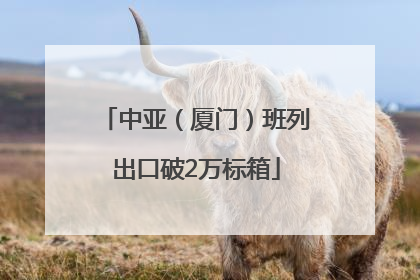 中亚（厦门）班列出口破2万标箱