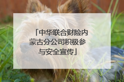 中华联合财险内蒙古分公司积极参与安全宣传