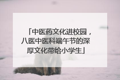 中医药文化进校园，八医中医科端午节的深厚文化带给小学生