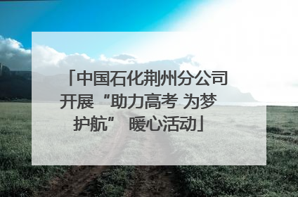 中国石化荆州分公司开展“助力高考 为梦护航” 暖心活动