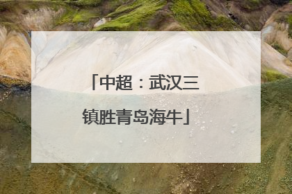 中超：武汉三镇胜青岛海牛