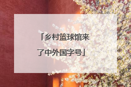 乡村篮球馆来了中外国字号