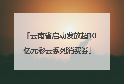 云南省启动发放超10亿元彩云系列消费券