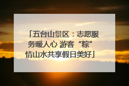 五台山景区：志愿服务暖人心 游客“粽”情山水共享假日美好