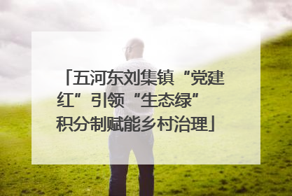 五河东刘集镇“党建红”引领“生态绿” 积分制赋能乡村治理
