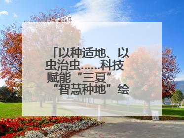 以种适地、以虫治虫……科技赋能“三夏” “智慧种地”绘就好“丰”景