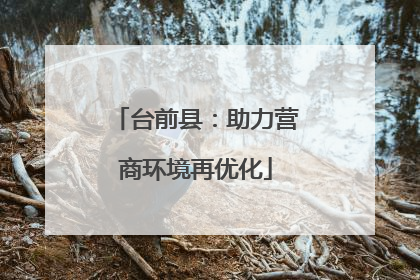 台前县：助力营商环境再优化