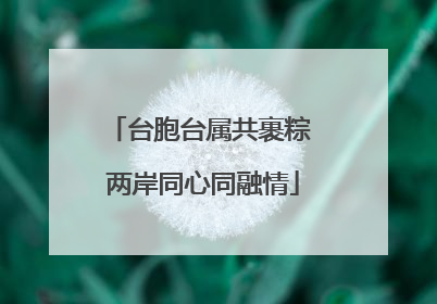 台胞台属共裹粽 两岸同心同融情