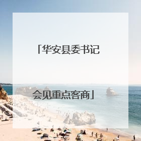 华安县委书记会见重点客商