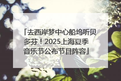 去西岸梦中心船坞听贝多芬！2025上海夏季音乐节公布节目阵容