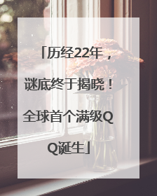 历经22年，谜底终于揭晓！全球首个满级QQ诞生