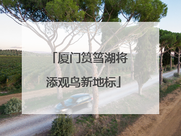 厦门筼筜湖将添观鸟新地标